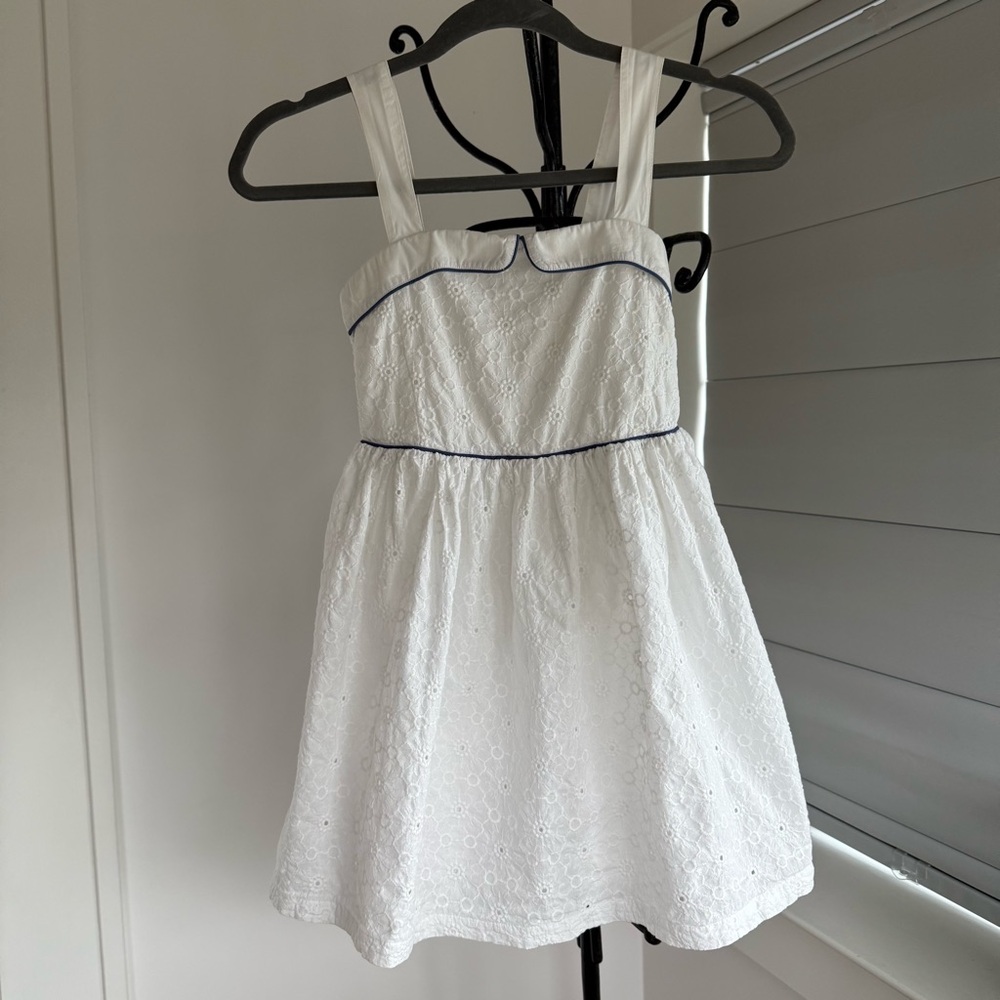 Mini Boden Girls White Eyelet Sundress 6-7Y - Picture 3 of 10